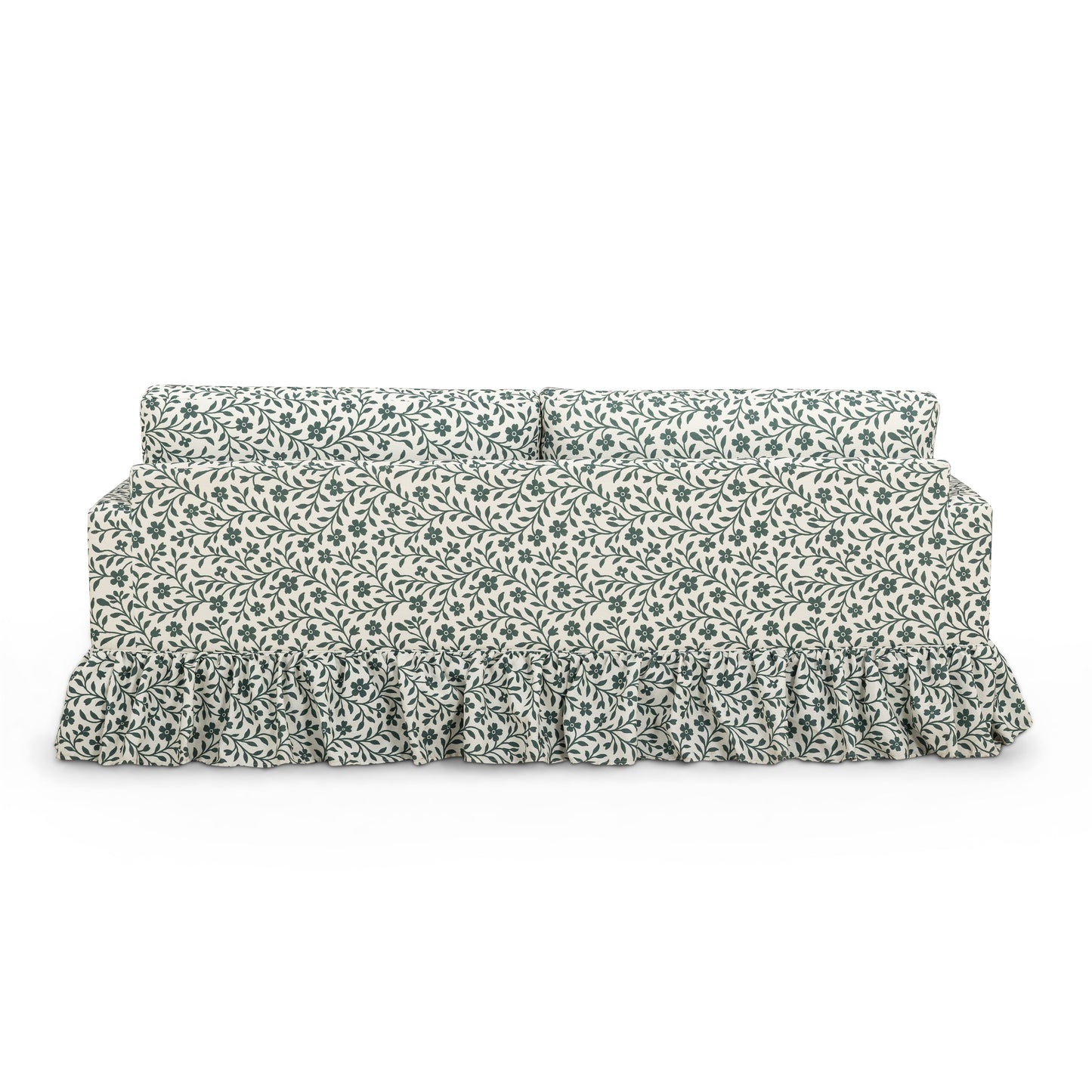 Gertrude 90" Floral Performance Linen Weave Sofa