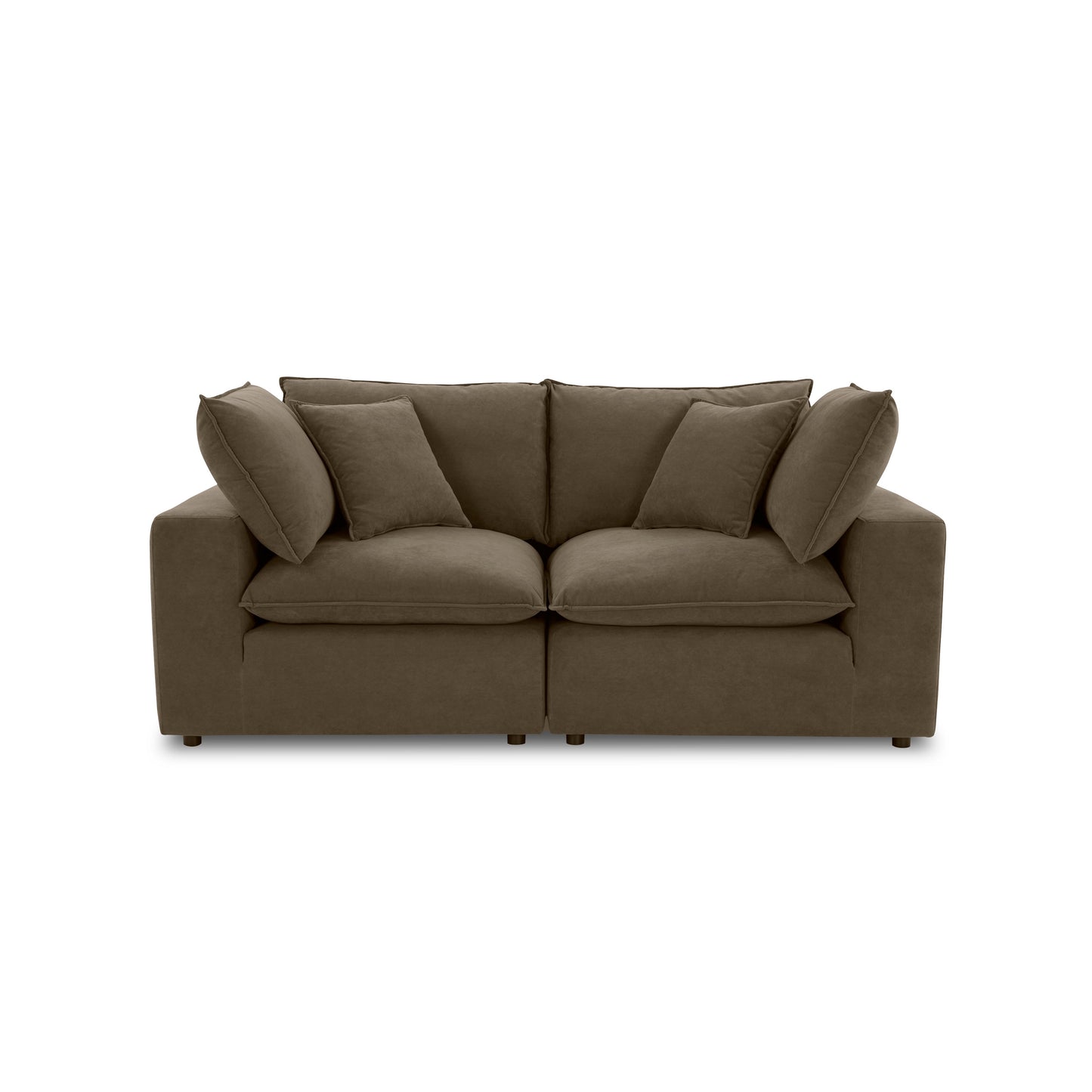 Cali 80" Modular Loveseat - Chocolate Brown