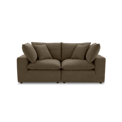 Cali 80" Modular Loveseat - Chocolate Brown