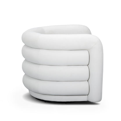 Curves Performance Velvet Swivel Accent Chair