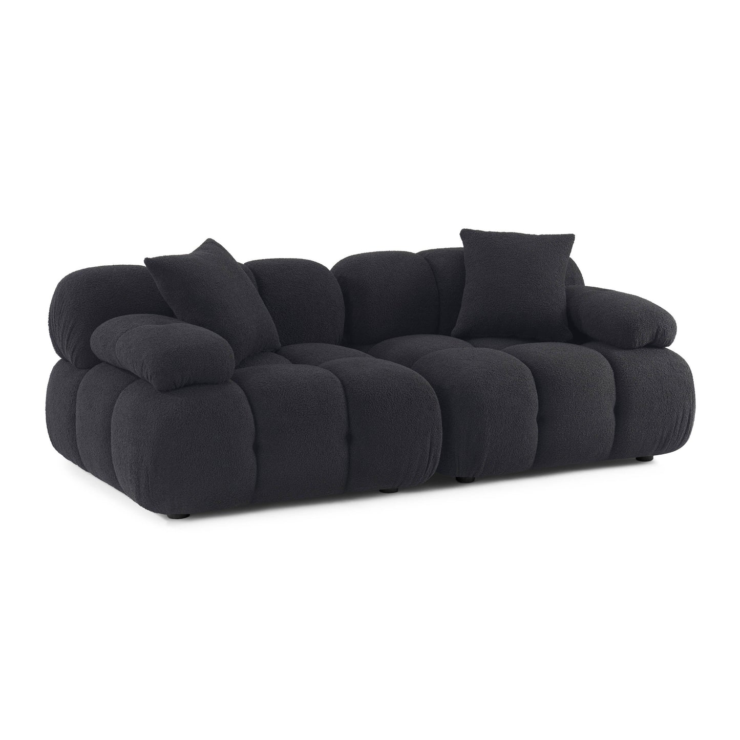 Calliope 79" Modular Loveseat - Black