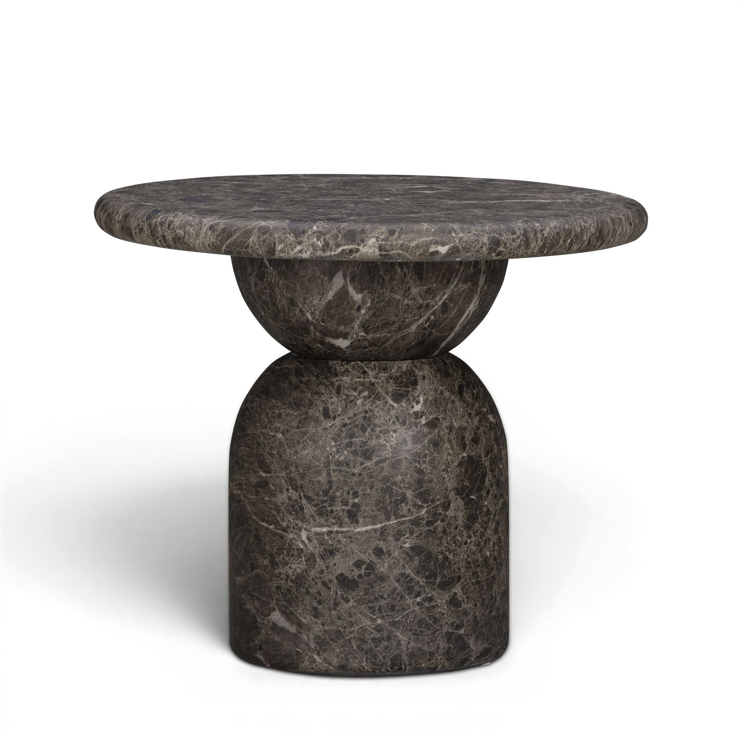 Cynthia Concrete Indoor/Outdoor Side Table - Dark Emperador Marble