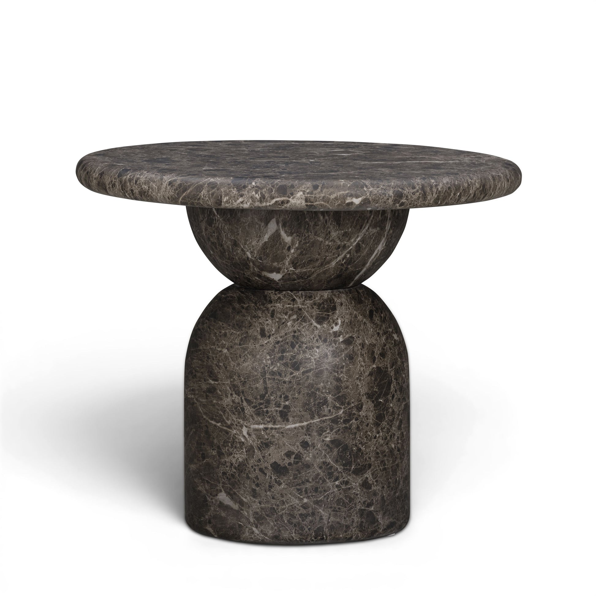 Cynthia Concrete Indoor/Outdoor Side Table - Dark Emperador Marble