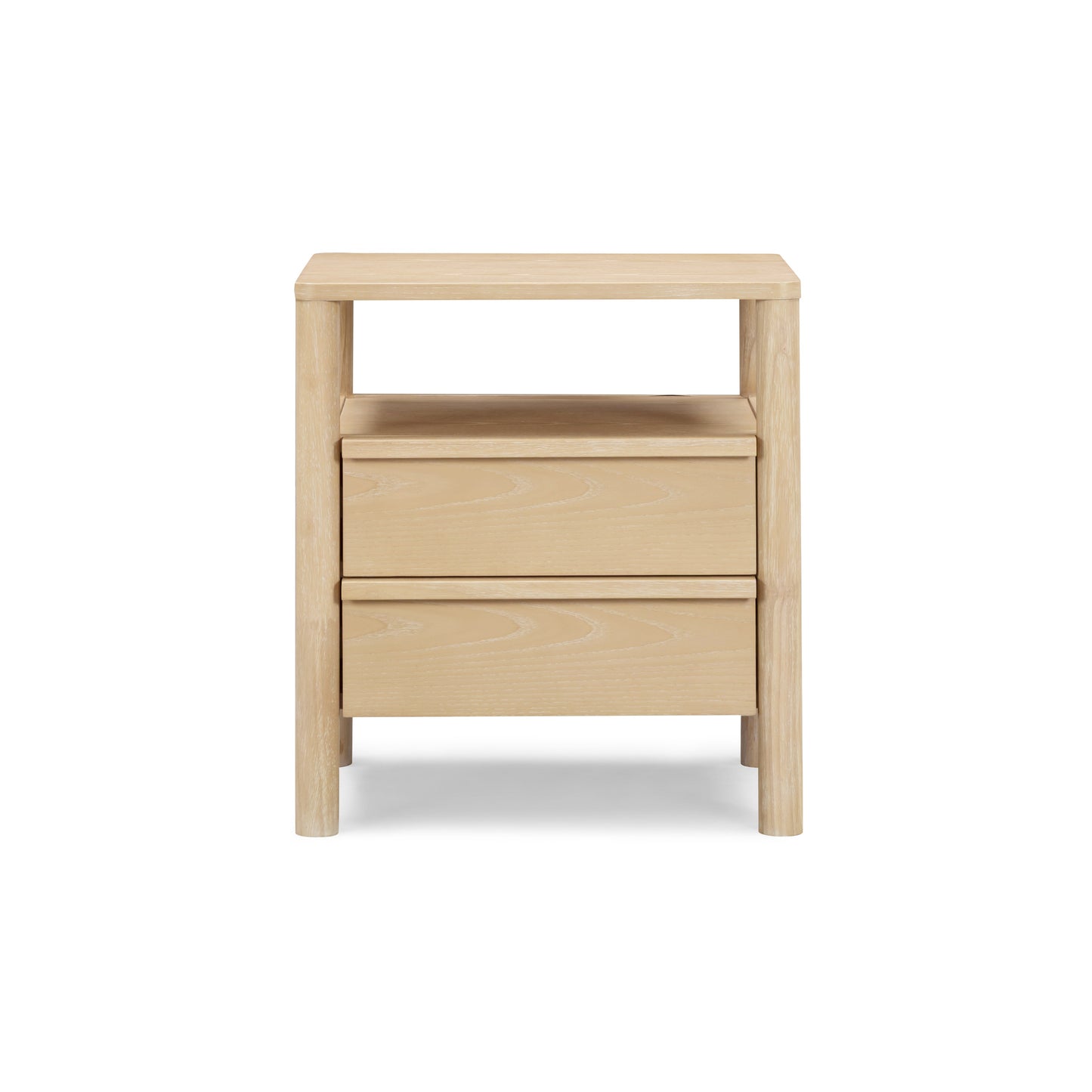 Tyra 22" Ash 2-Drawer Nightstand - Natural