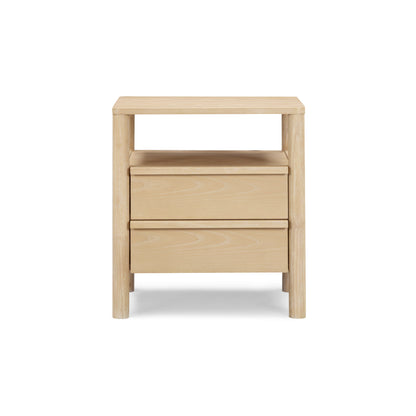 Tyra 22" Ash 2-Drawer Nightstand - Natural