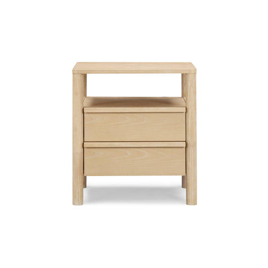 Tyra 22" Ash 2-Drawer Nightstand - Natural