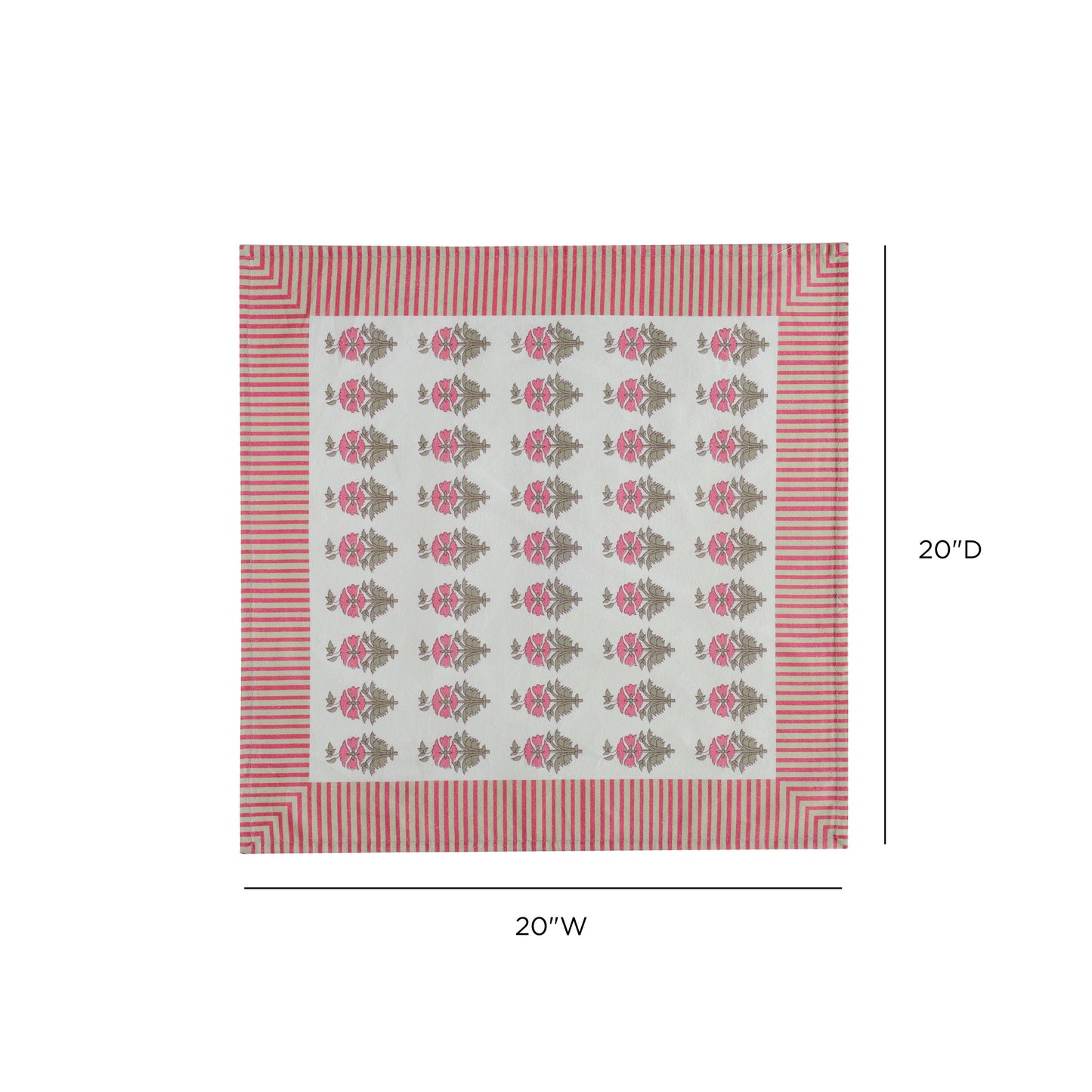 Crissy Cotton Canvas Printed Napkins - Set of 4