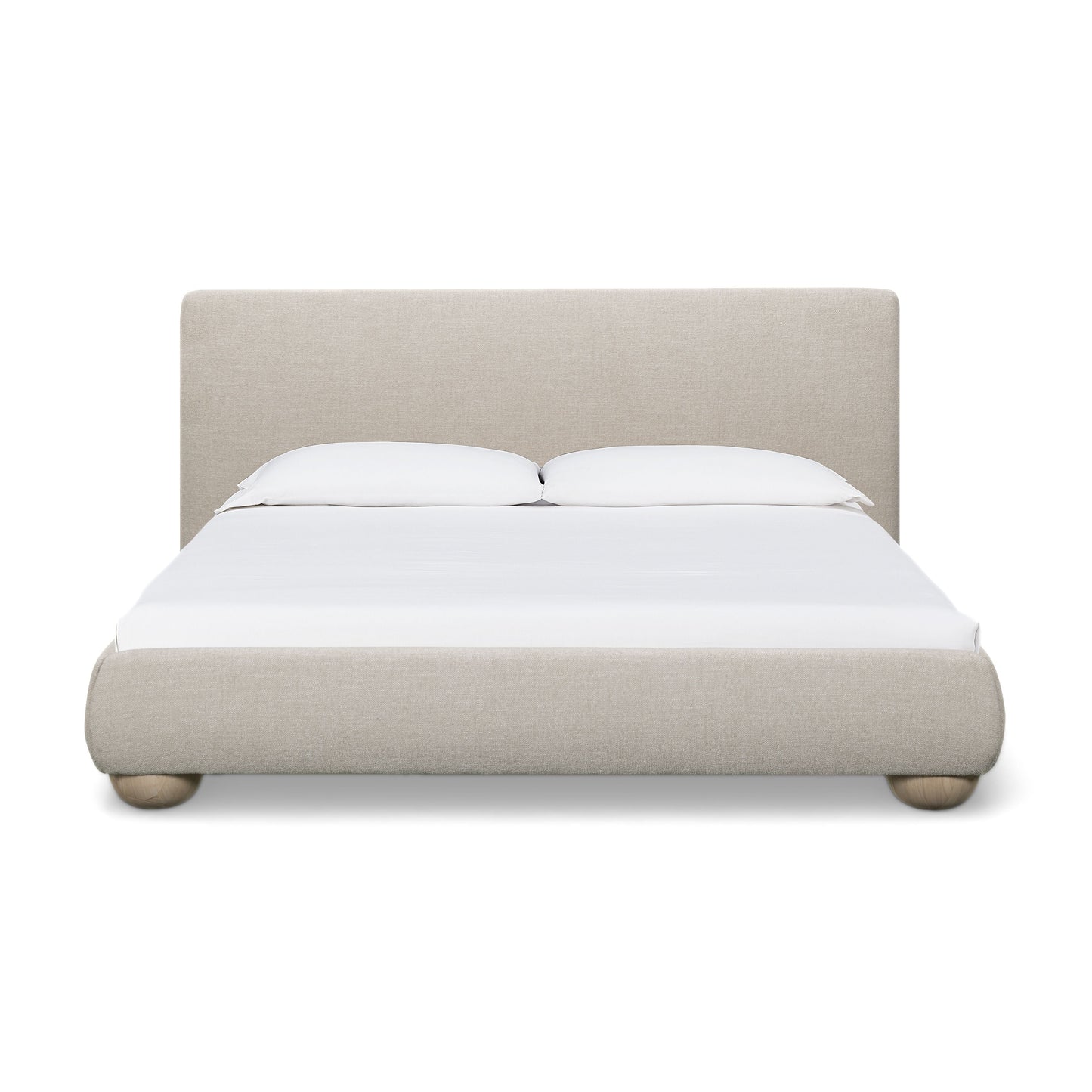 Rayne Textured Fabric Bed - Cream / King