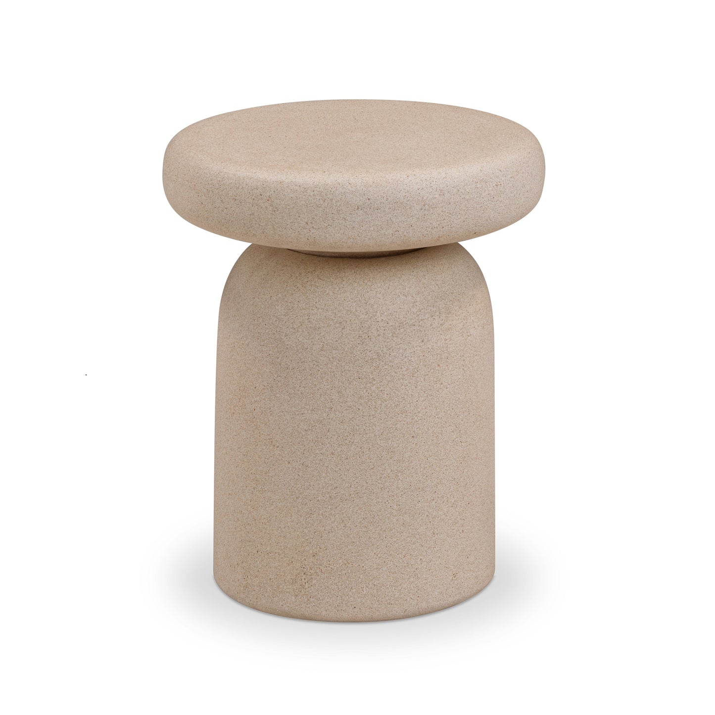 Lydia Concrete Indoor/Outdoor Side Table - Cream