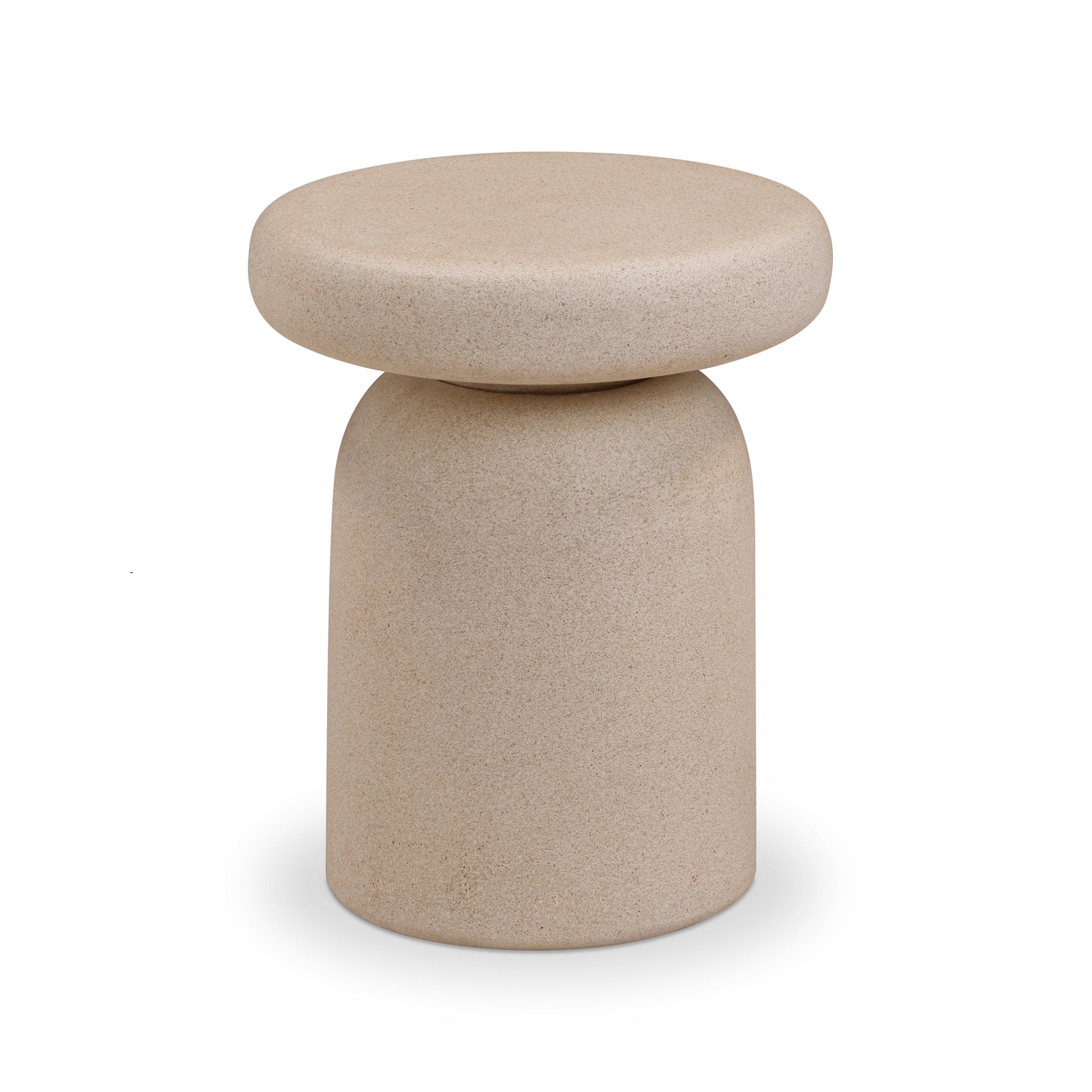 Lydia Concrete Indoor/Outdoor Side Table - Cream