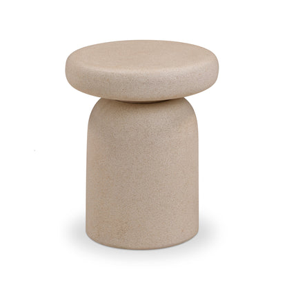 Lydia Concrete Indoor/Outdoor Side Table - Cream