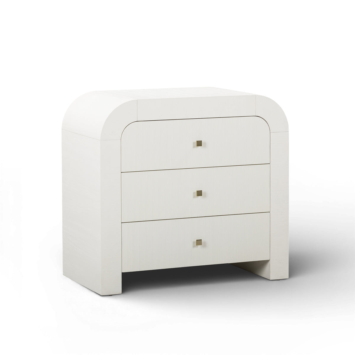 Hump 38" Arched 3-Drawer Bedside Chest