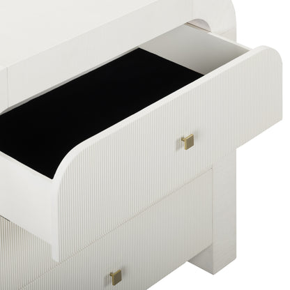 Hump 38" Arched 3-Drawer Bedside Chest