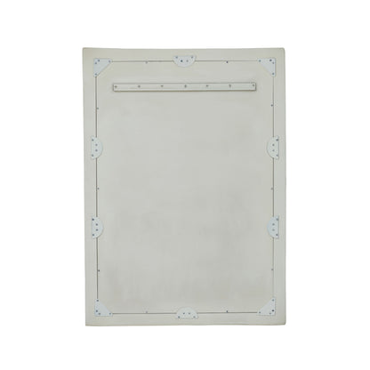 Orpheus 34"X47" Ribbed Faux Stone Rectangular Wall Mirror