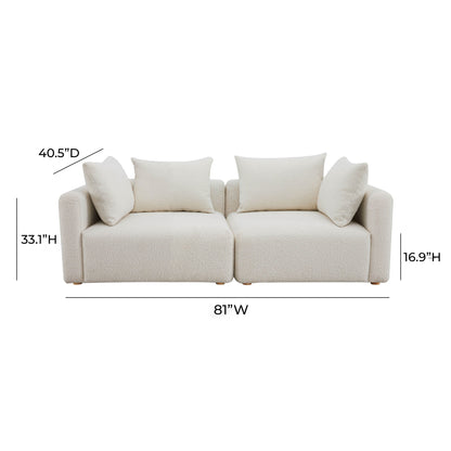 Hangover 81" Modular Loveseat