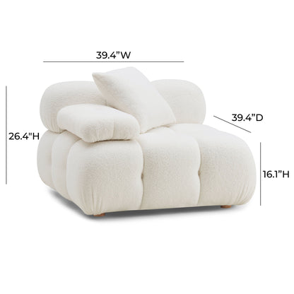 Calliope Performance Vegan Shearling Modular Corner Chair