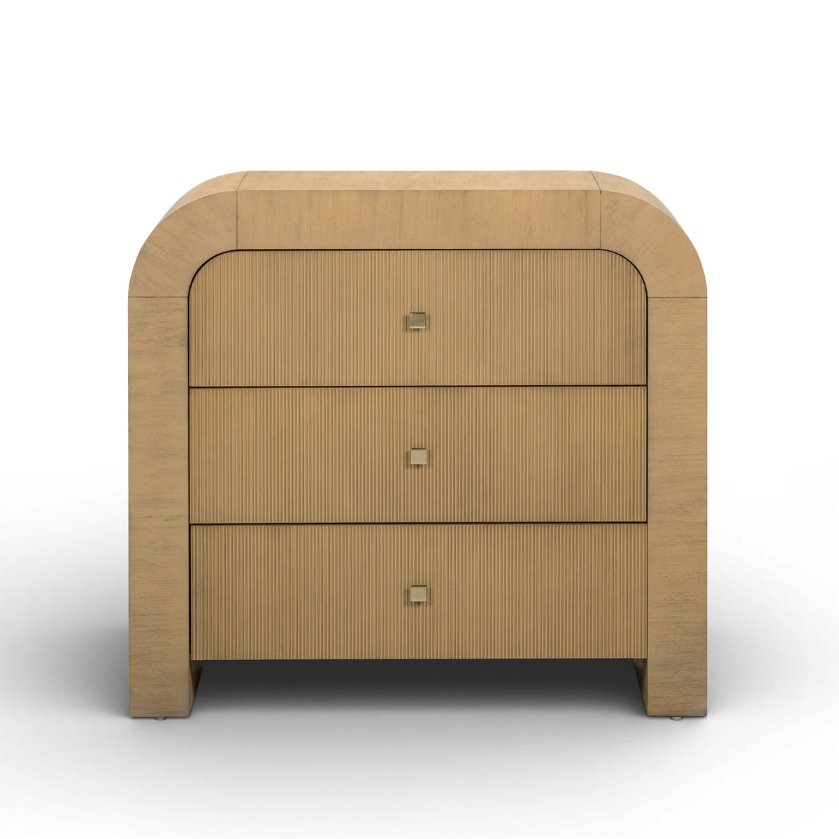 Hump 38" Arched 3-Drawer Bedside Chest - Natural