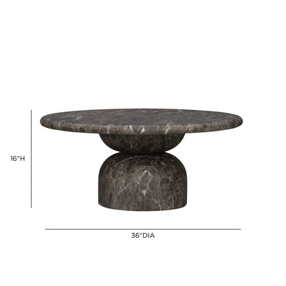 Cynthia 36" Concrete Indoor/Outdoor Coffee Table