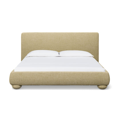 Rayne Textured Fabric Bed - Honey / King