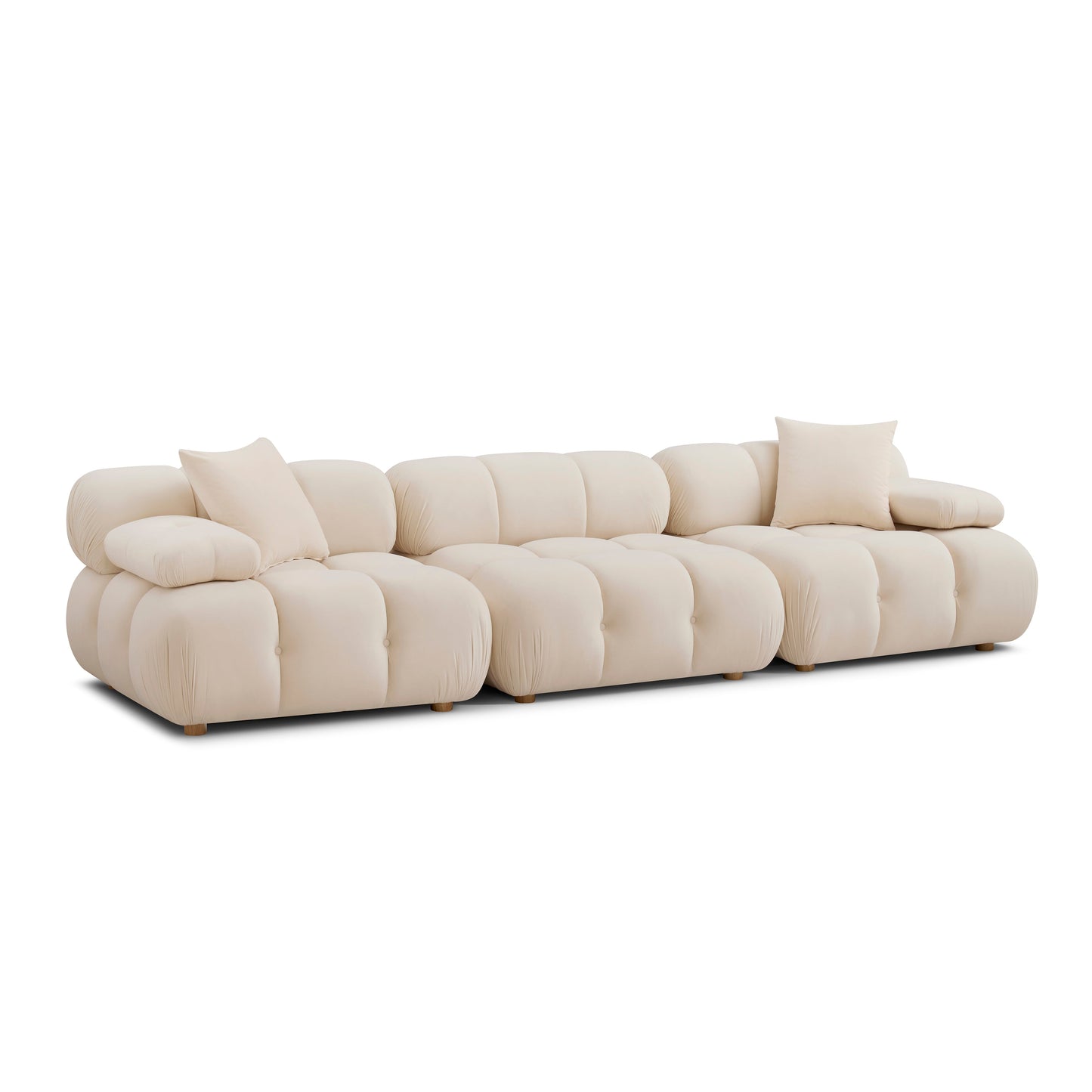 Calliope 118" Performance Modular Sofa - Off-White