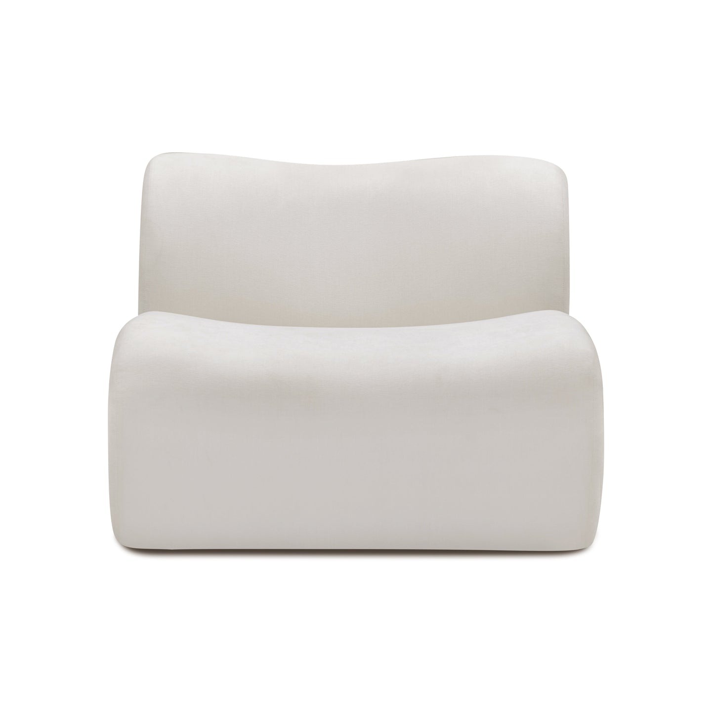 Zenith Contract-Grade Upcycled Fabric Armless Chair - Cream