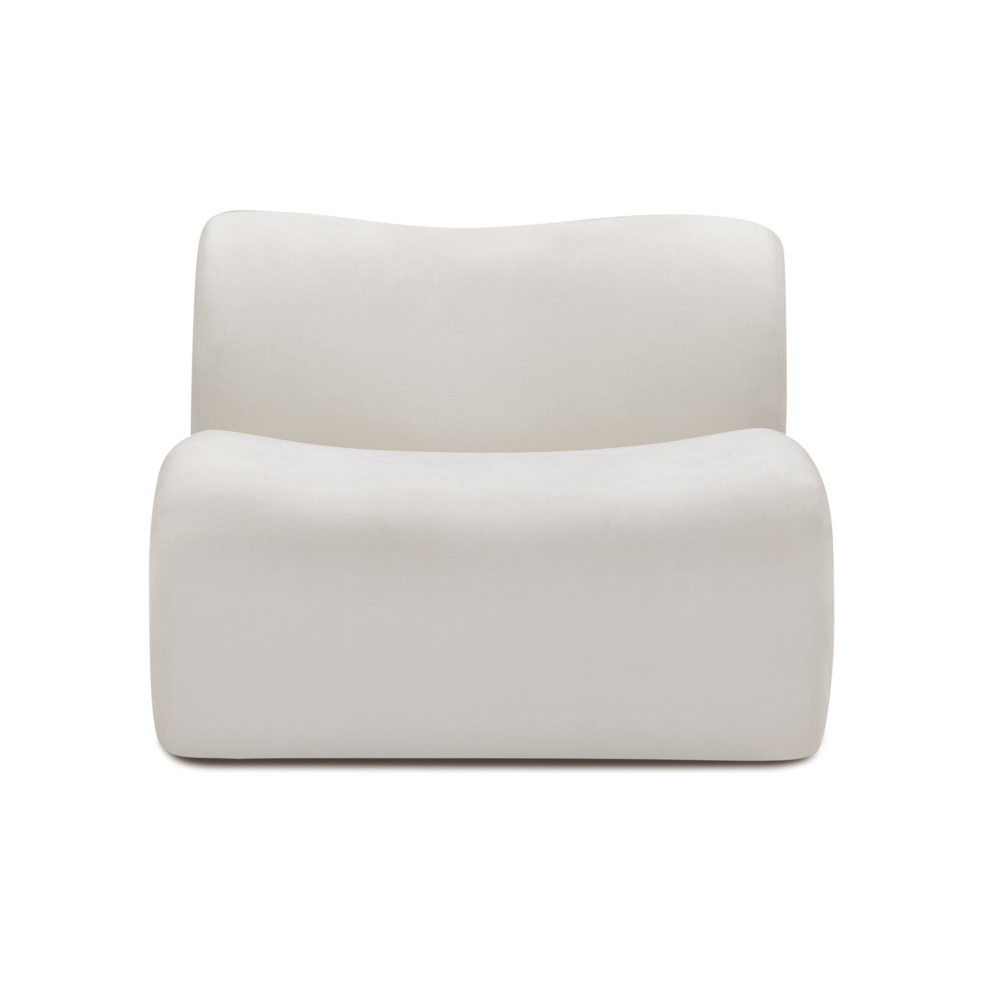 Zenith Contract-Grade Upcycled Fabric Armless Chair - Cream