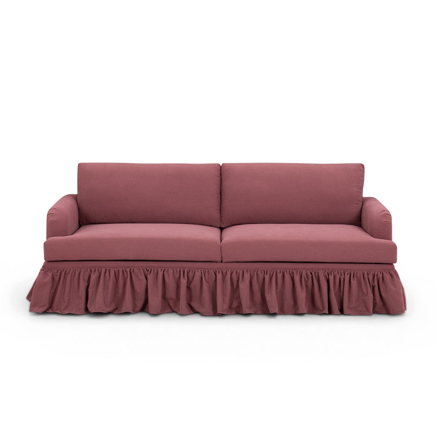 Gertrude 90" Upcycled Performance Fabric Sofa - Plum