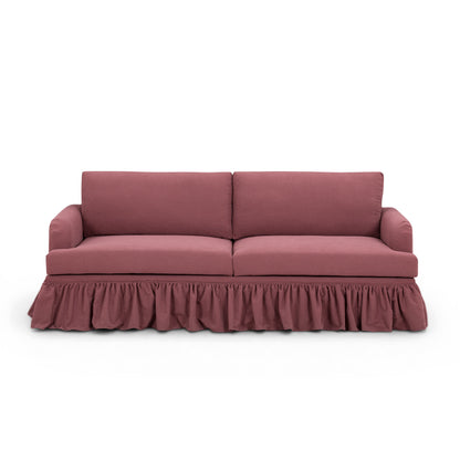 Gertrude 90" Upcycled Performance Fabric Sofa - Plum