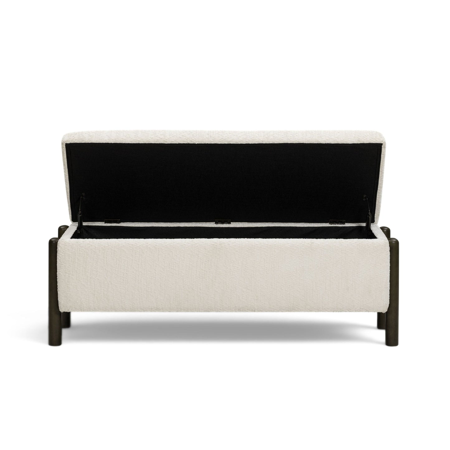 Abby 52" Nubby Fabric Storage Bench
