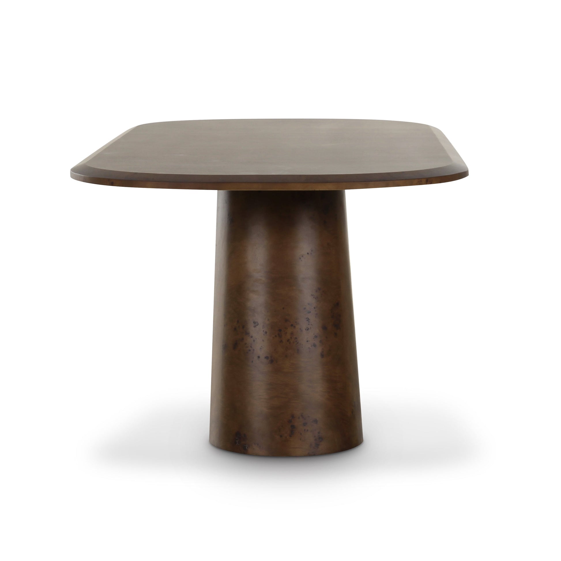 Gladyss 87" Burl Oval Dining Table