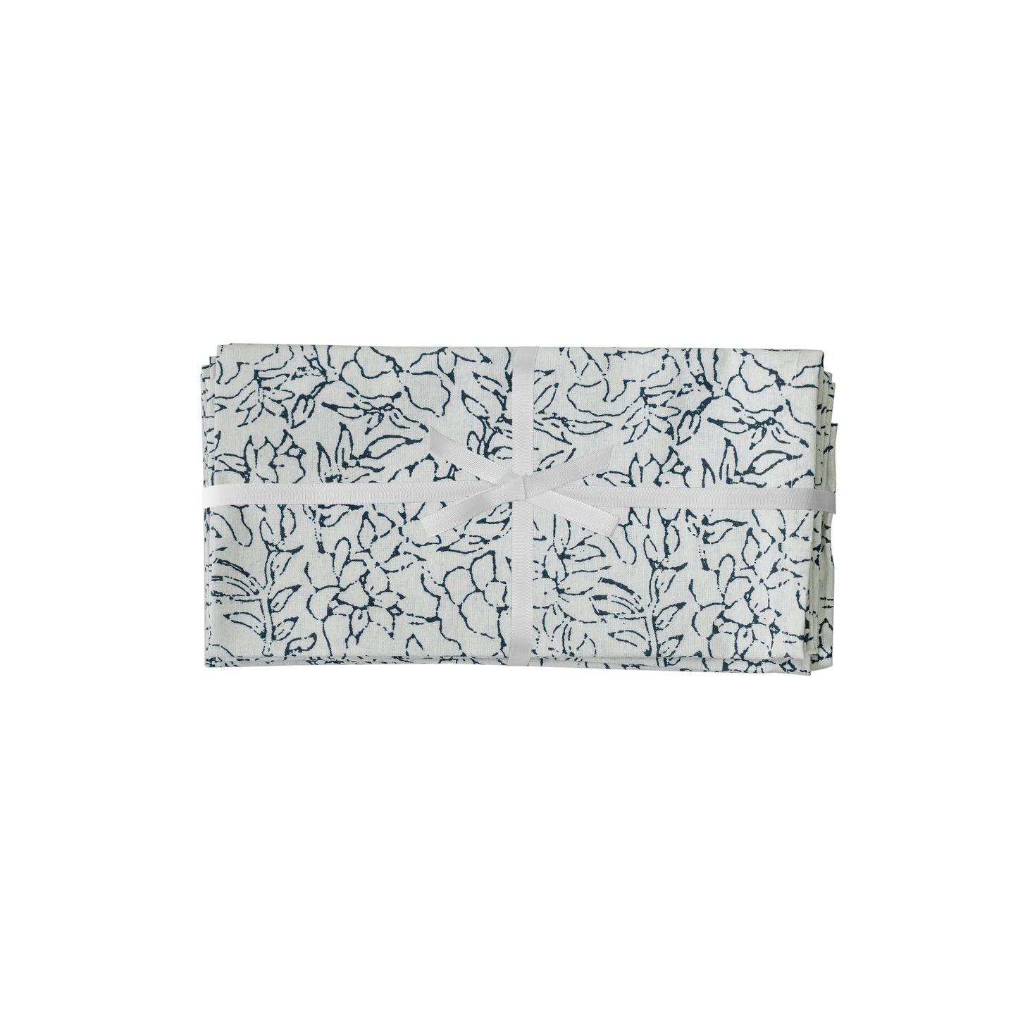 Crissy Cotton Canvas Printed Napkins - Set of 4 - Black and White