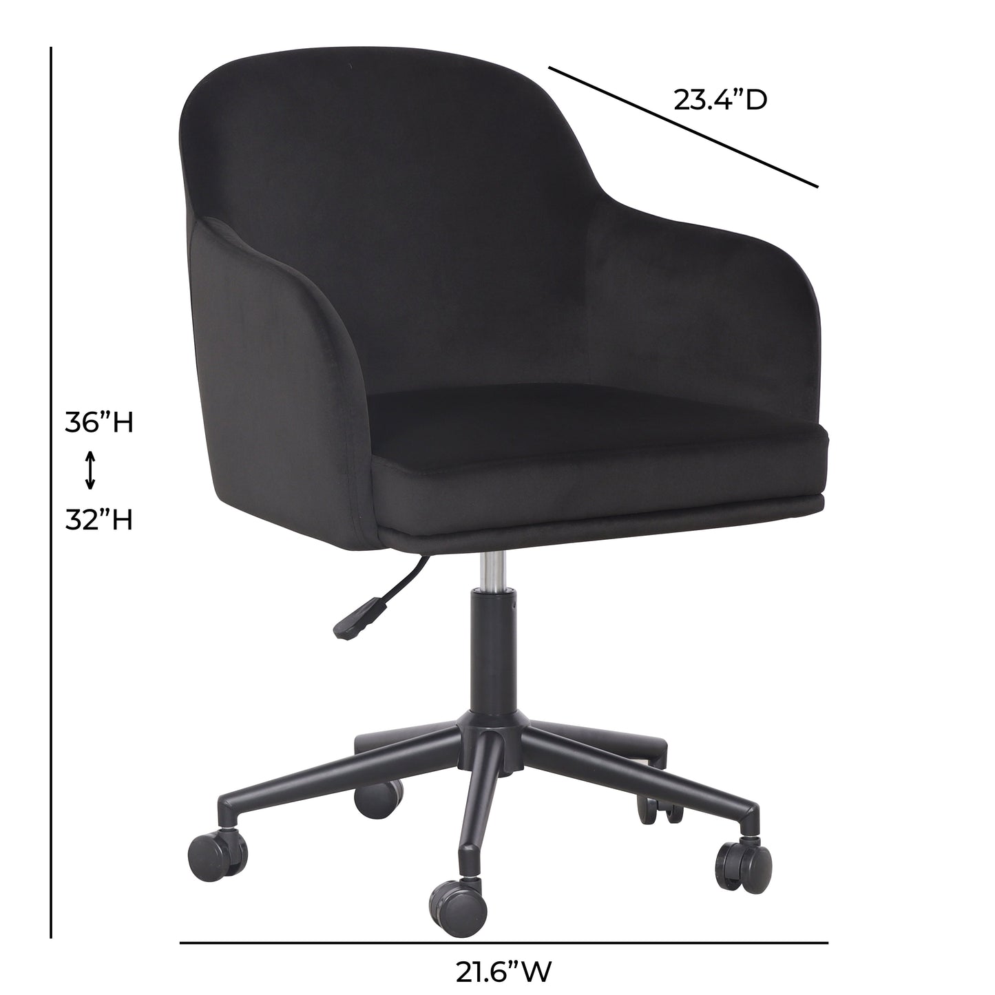 Sydney Performance Velvet Office Desk Chair