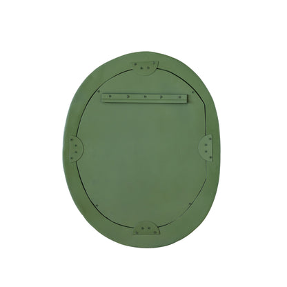 Orpheus 22"X28" Ribbed Forest Green Fiberglass Thick Wall Mirror