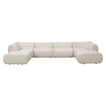 Zenith 8-Piece Contract-Grade Upcycled Fabric Modular U-Sectional
