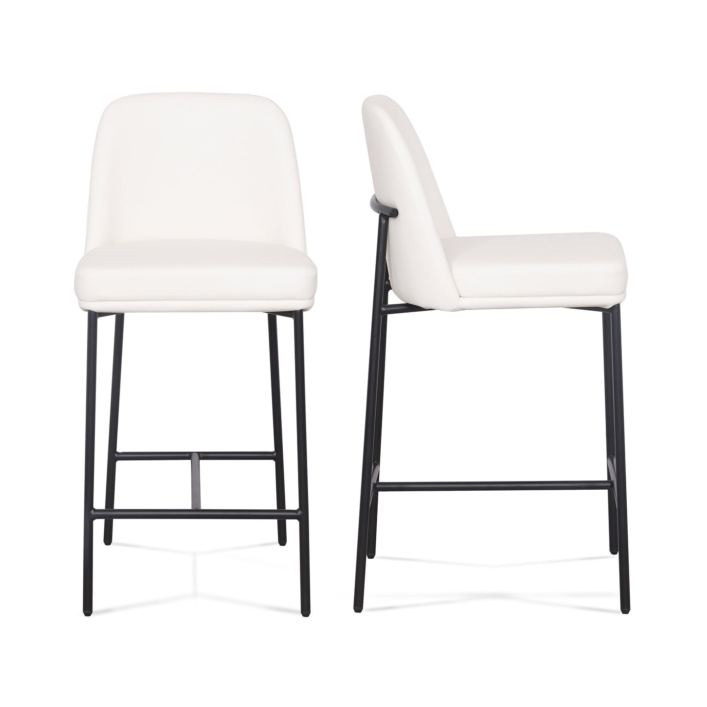 Sydney Performance Vegan Leather Counter Stool - Set of 2 - Cream