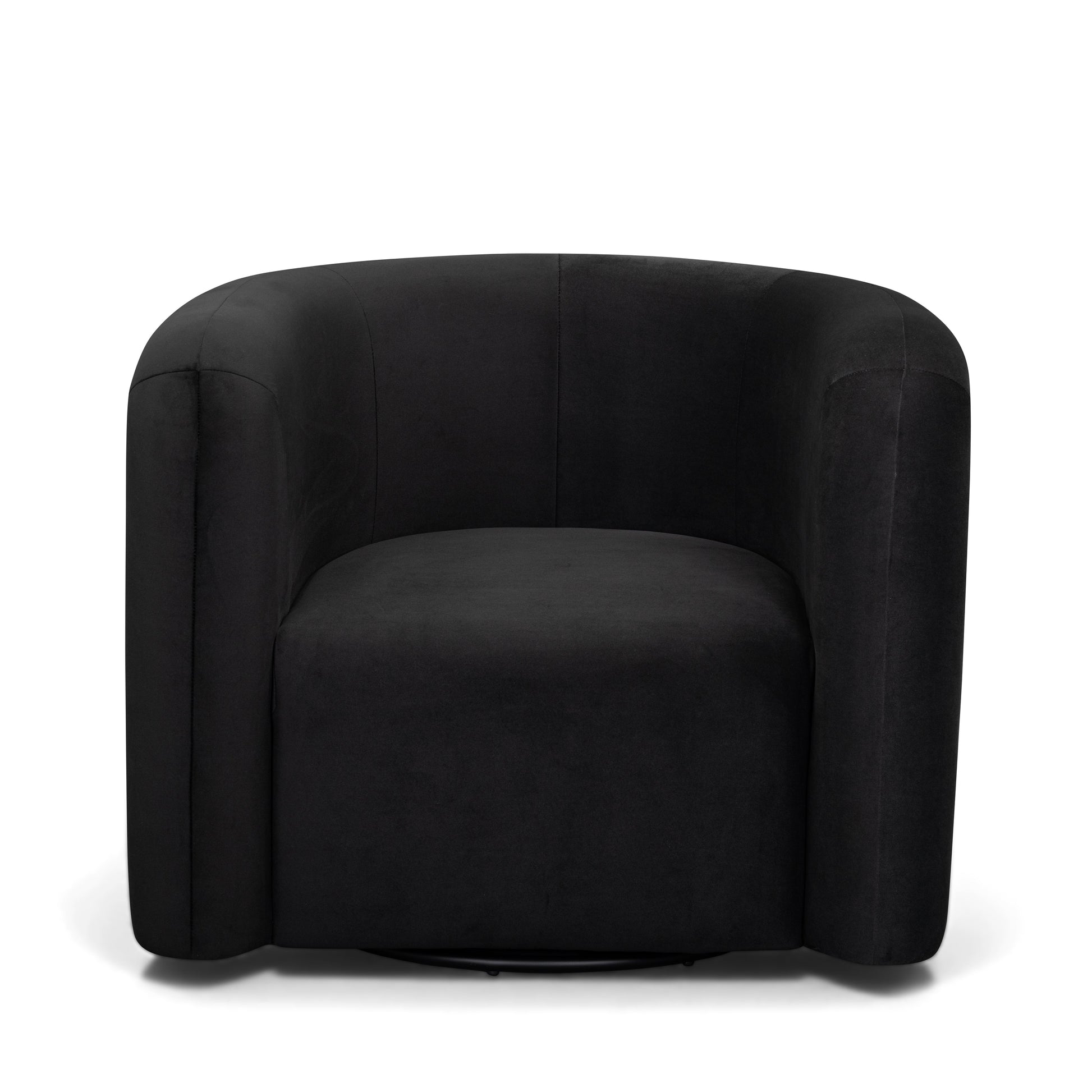 Curves Performance Velvet Swivel Accent Chair