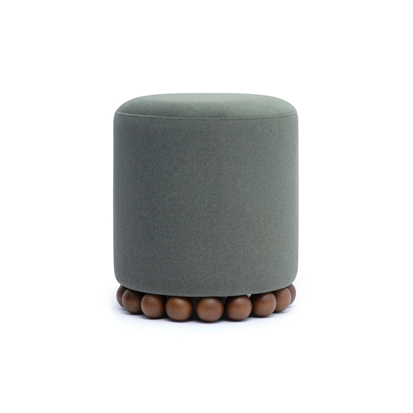 Dex Performance Vegan Mohair Ottoman - Olive Green