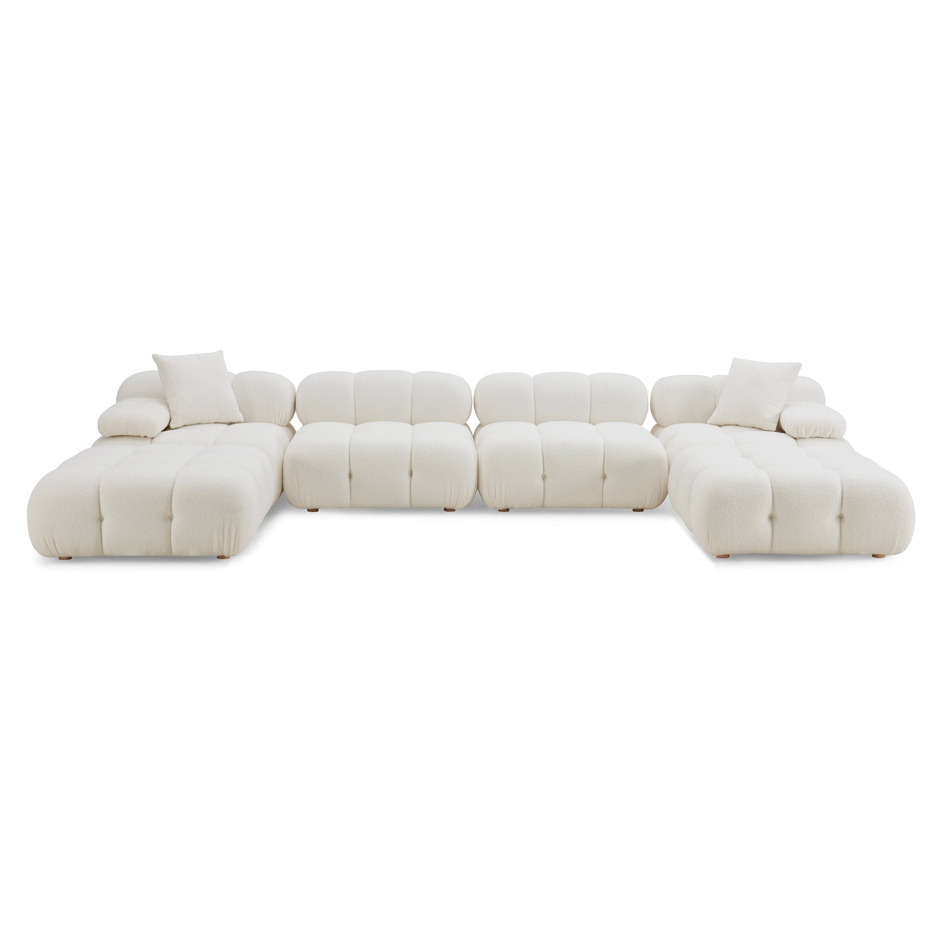 Calliope 6-piece Performance Modular U-Sectional - Cream