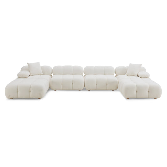 Calliope 6-piece Performance Modular U-Sectional - Cream