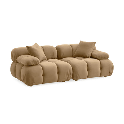 Calliope 79" Modular Loveseat - Cafe Au Lait