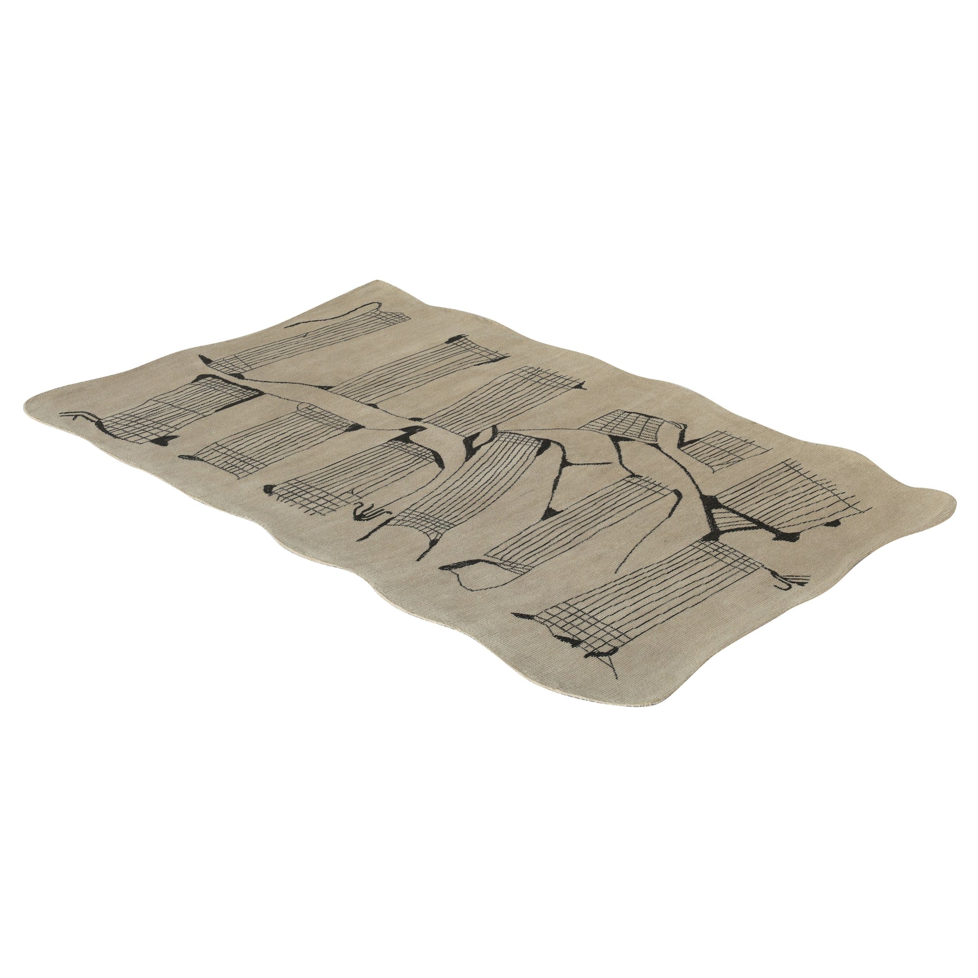 Mezzo Natural Hand Tufted Wool Area Rug 5'X8' - Default Variant