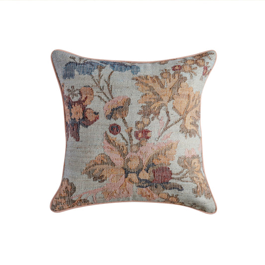 Taman 20" Natural Cotton Throw Pillow - Autumn Florals / Pillow Cover Only