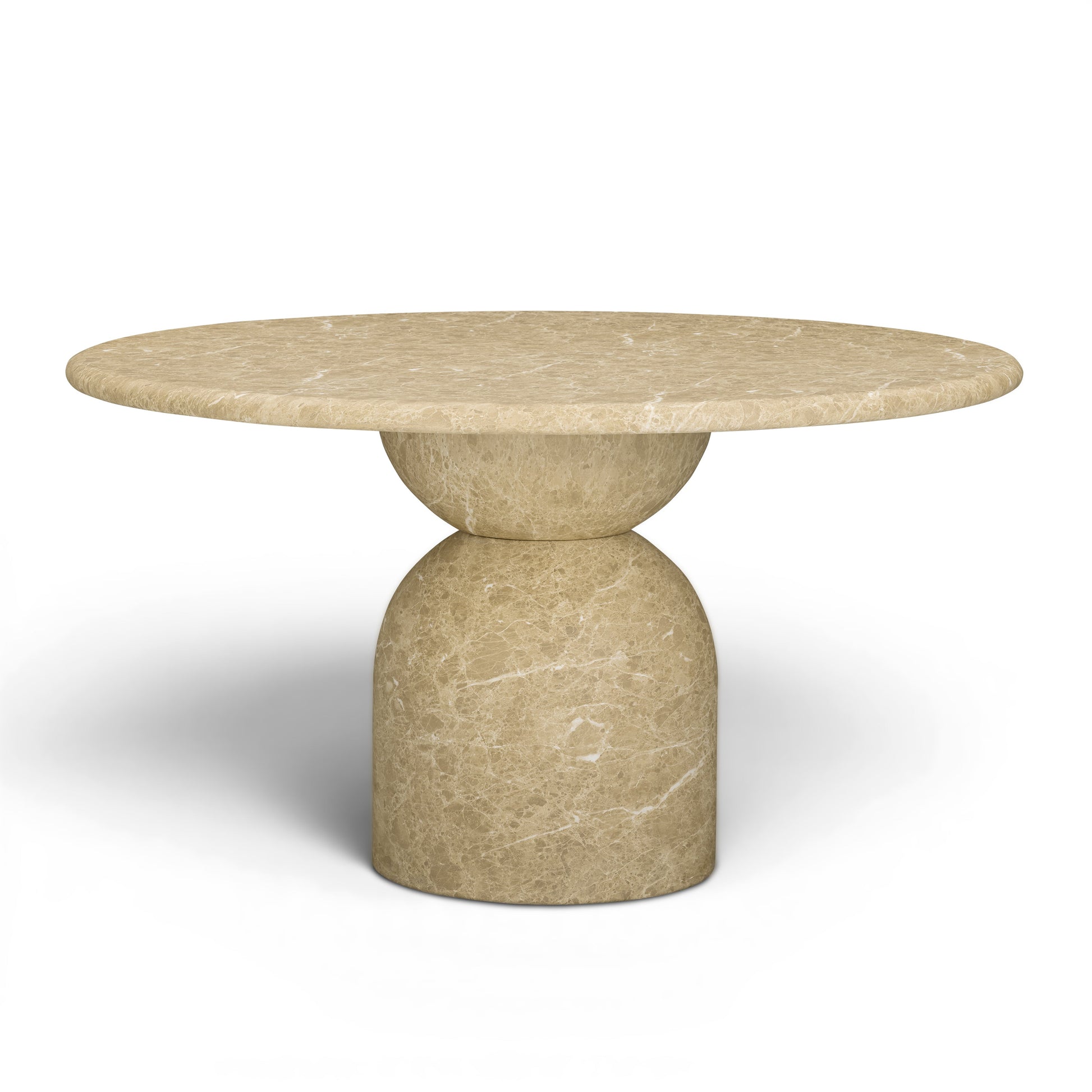 Cynthia Concrete Indoor/Outdoor Dining Table (54"-87") - Light Emperador Marble / 54"