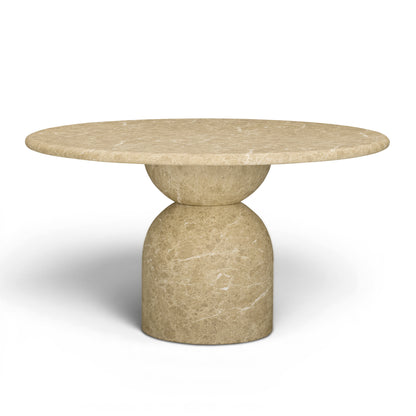 Cynthia Concrete Indoor/Outdoor Dining Table (54"-87") - Light Emperador Marble / 54"