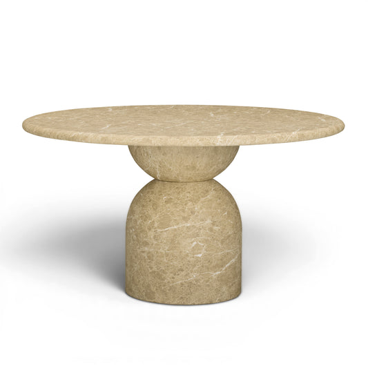 Cynthia Concrete Indoor/Outdoor Dining Table (54"-87") - Light Emperador Marble / 54"