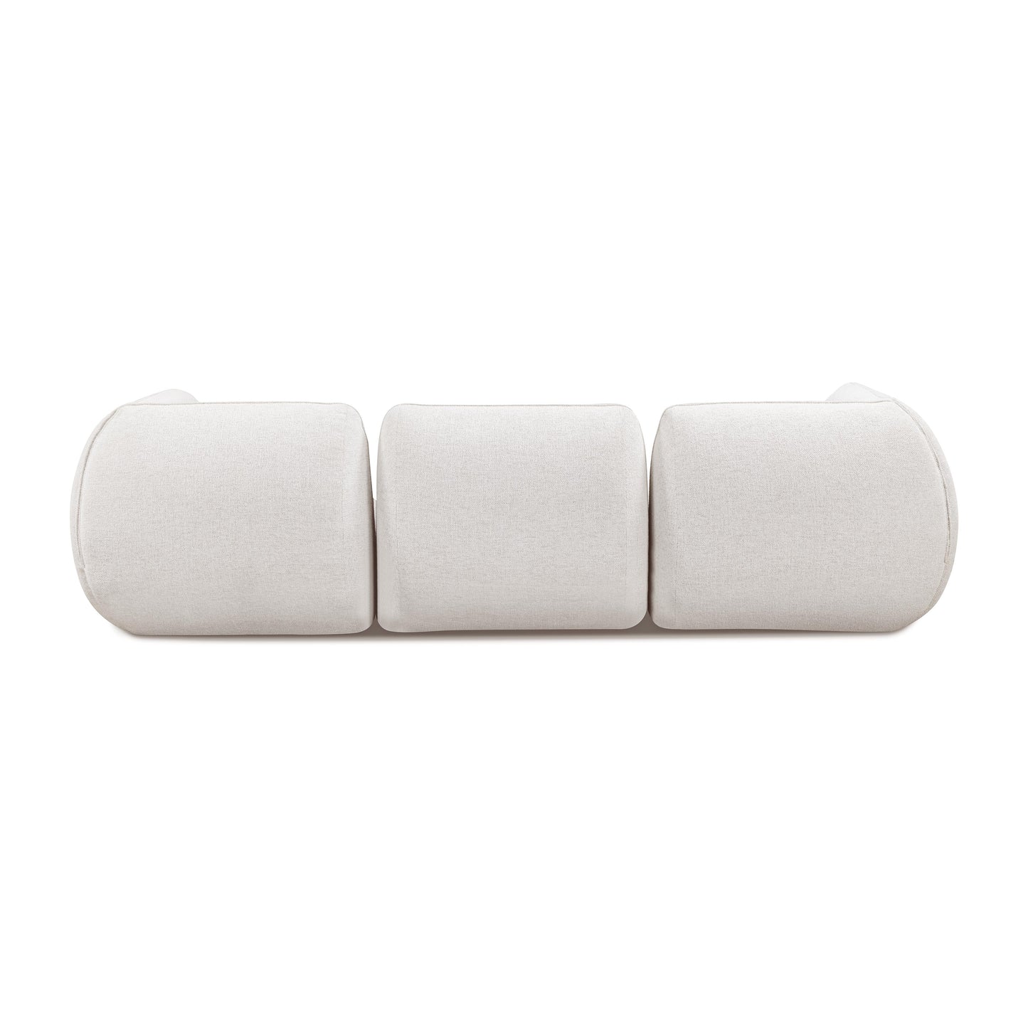 Arezza 4-Piece Stone White Contract-Grade Basketweave Chenille Modular Sectional