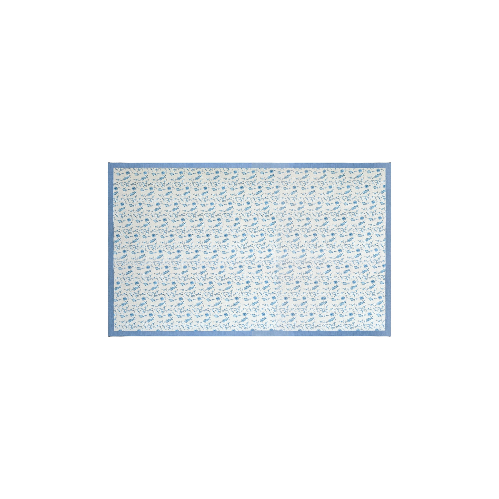 Dolce Natural Cotton Table Cloth - Baby Blue / 70" x 120"
