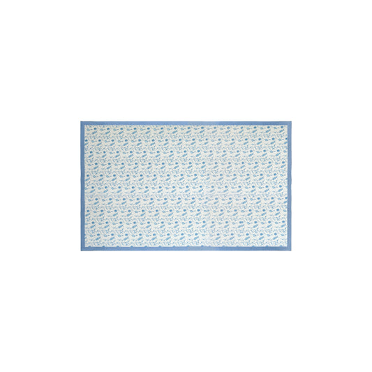 Dolce Natural Cotton Table Cloth - Baby Blue / 70" x 120"