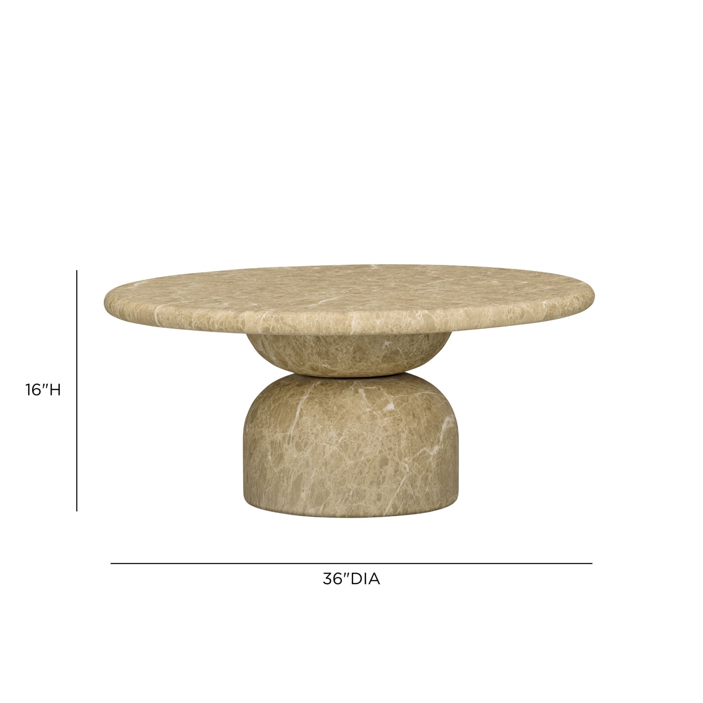 Cynthia 36" Concrete Indoor/Outdoor Coffee Table