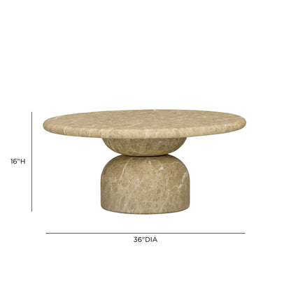 Cynthia 36" Concrete Indoor/Outdoor Coffee Table